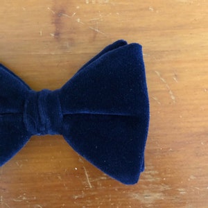 Navy Velveteen Bowtie 1980s image 4