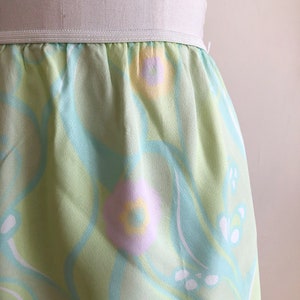 Pale Green Floral Print Half Slip 1960s image 3