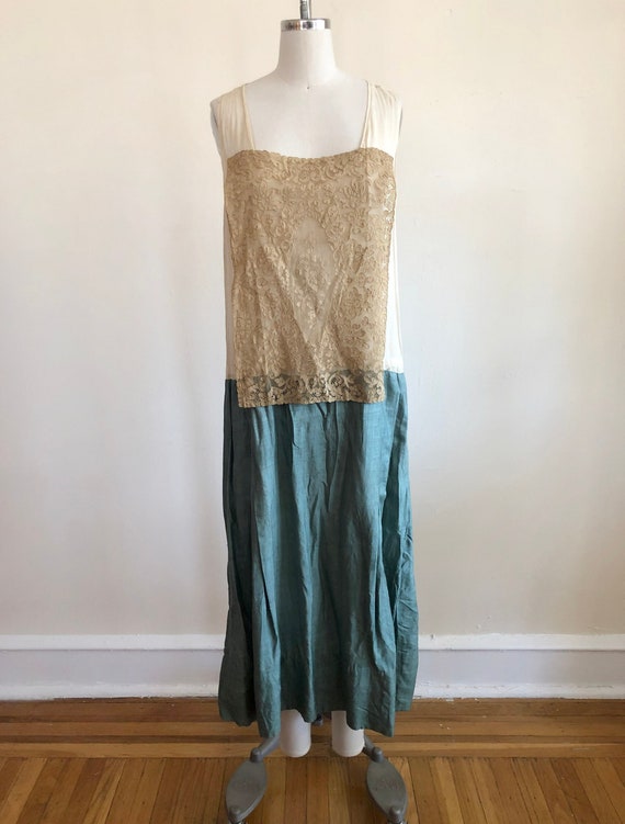 Sleeveless Silk and Cotton Dress - Late 1910s/Earl