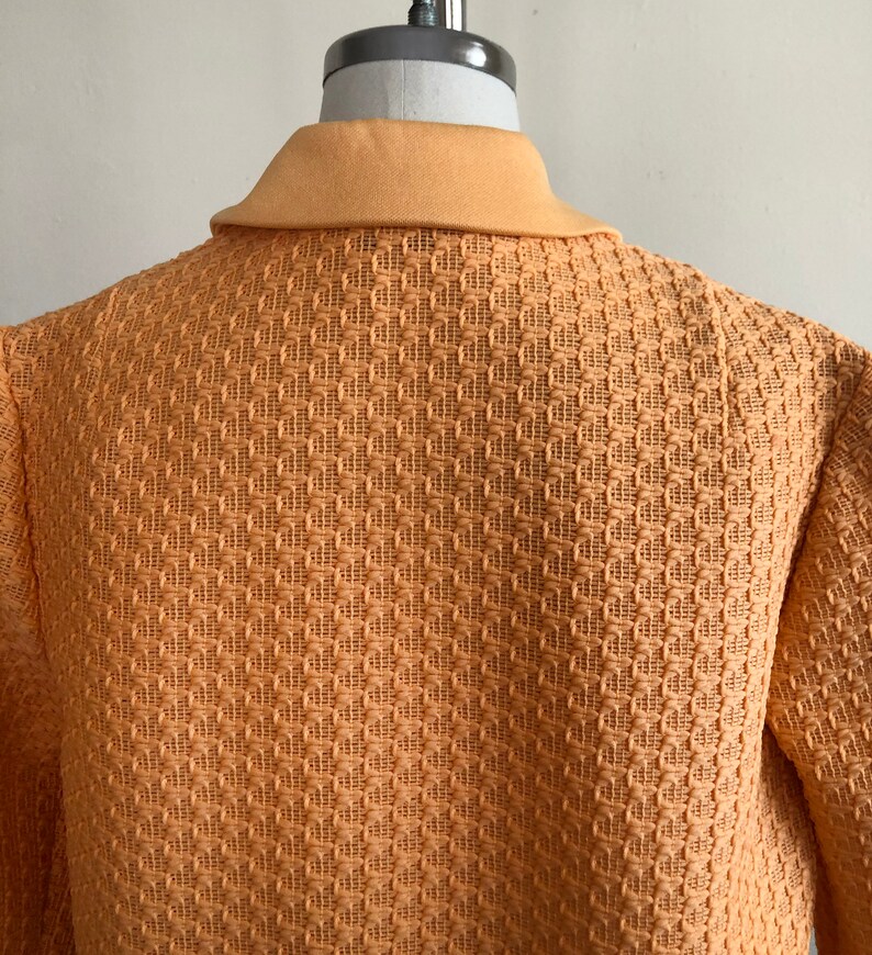 Orange Textured Woven Two-Piece Skirt Suit 1960s image 4