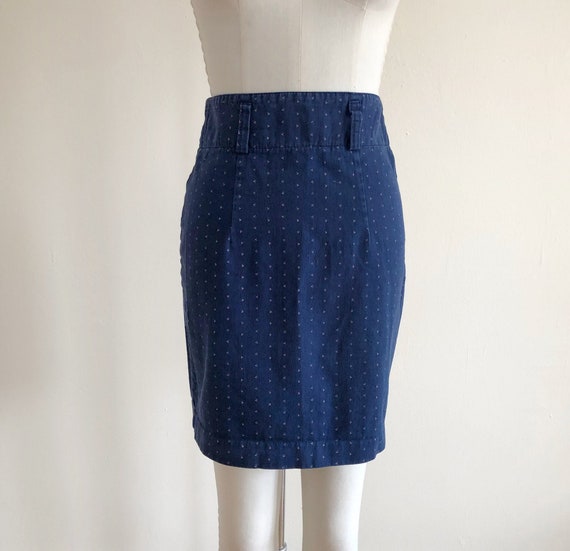 Printed Denim Mini-Skirt - 1980s
