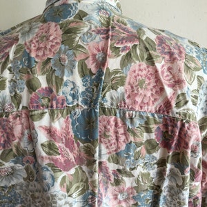 Oversized Floral Print Cotton Shirt 1980s image 6