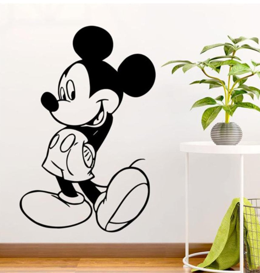 Mickey Mouse Wall Decal Mickey Mouse Wall Decal Nursery Wall Etsy
