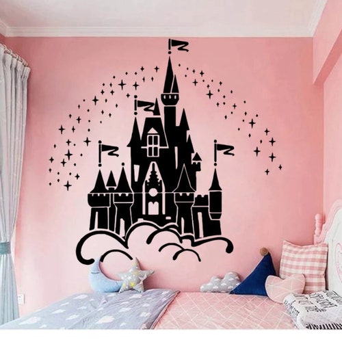 Disney Castle Characters Wall Sticker Art Decal Sticker Etsy