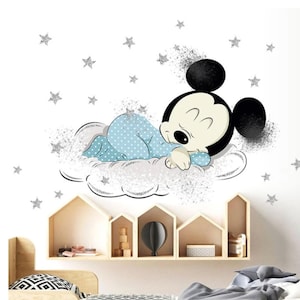 Mickey Mouse Wall Decal, Mickey Mouse Wall Decoration, Disney Wall Decal, Nursery Wall Decal