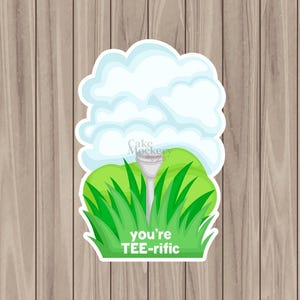 Cartes à biscuits imprimées découpées - You're Tee-Rific - 4,25" x 6,25"