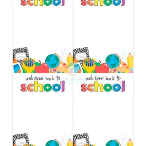Printable Cookie Card - Welcome Back to School - 3.5"x5" - Etsy