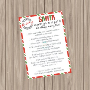 Druckbare Keks-Karte - Weihnachten ROYAL Icing DIY Keks-Karte - 3,5 "x 15""