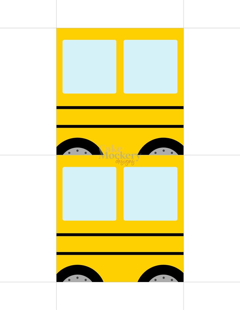 Printable Box Backer - School Bus - 4.5