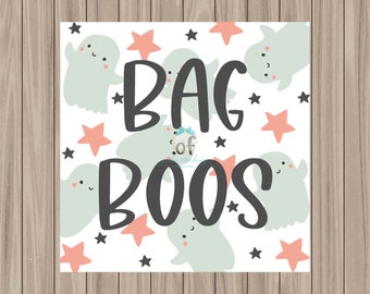 Etiqueta Imprimible - Bolsa de Boos - Cuadrado de 2"