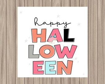 Printable Tag - Happy Halloween - 2" Square