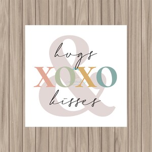 Printable Tag - XOXO - 2&quot; Square