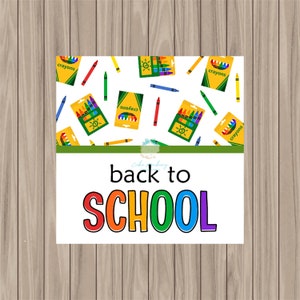 Printable Tag - Back to School - 2&quot; Square