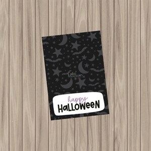Kekskarte zum Ausdrucken - Happy Halloween - 3.5"x5"