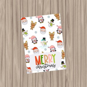 Druckbare Keks-Karte - Winter Friends - 3.5"x5"
