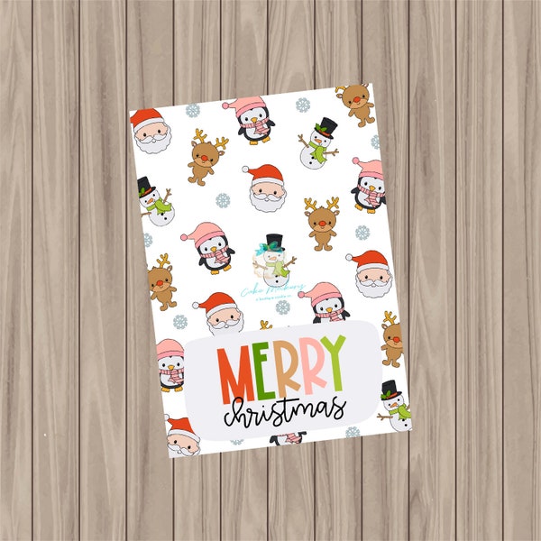Printable Cookie Card - Winter Friends - 3.5"x5"