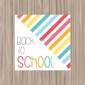 Printable Tag - Back to School - 2&quot; Square