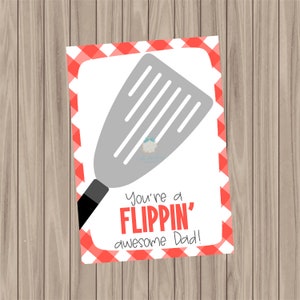 Druckbare Keks-Karte - Flippin&#39; Awesome Dad - 3.5&quot;x15&quot;