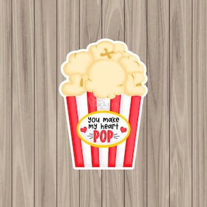 Printed Cookie Card - Die-Cut Popcorn - 4&quot;x6&quot;