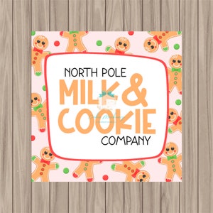 Printable Tag - North Pole Milk & Cookie Co. - 2&quot; Square