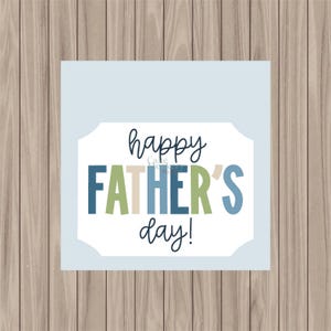 Printable Tag - Happy Father&#39;s Day - 2&quot; Square