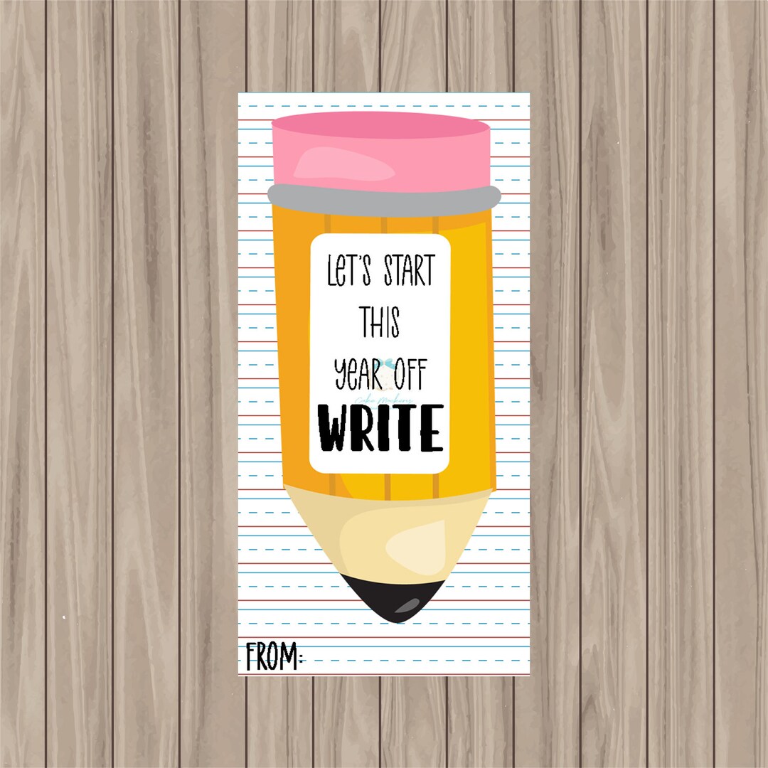 Printable Tag Let's Start the Year off write 1.5x3 Etsy