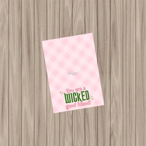 Kekskarte zum Ausdrucken - Wicked Good Friend - 3.5"x5"