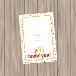 Druckbare Kekskarte - I'm Lovin' You! - 9,5x13cm