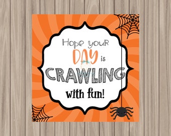 Printable Tag -Spider - 2" Square