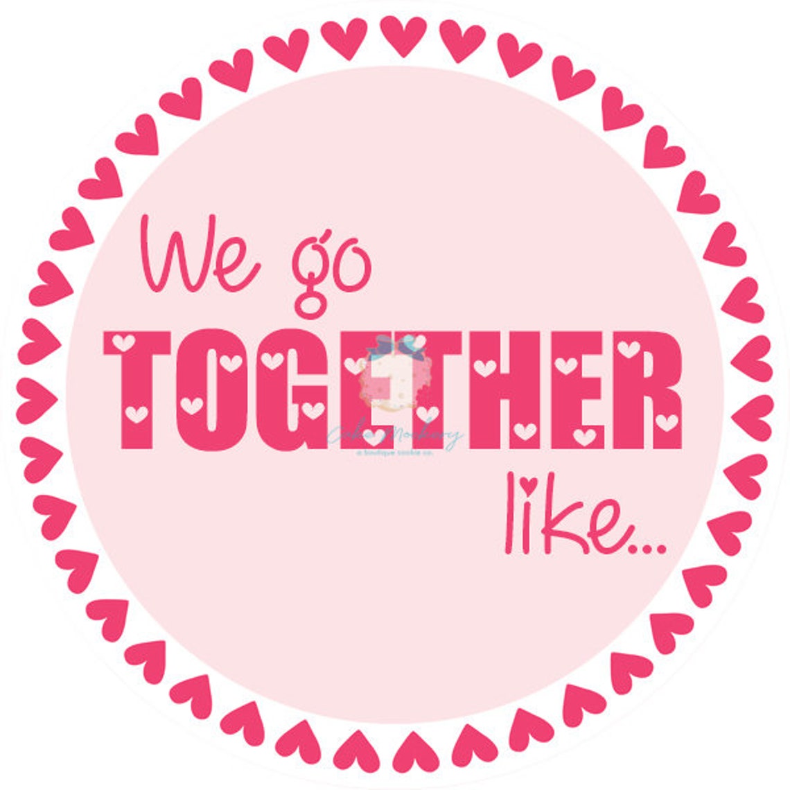Printable Tag We Go Together Like 2 Circle - Etsy.de