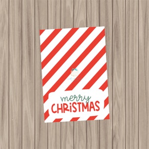 Cartão de biscoitos para impressão - Feliz Natal - 3,5"x5"