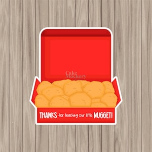 Cartes à biscuits imprimées - Carte pépite découpée - 5,25 x 5,5 po.