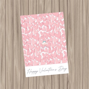 Printable Cookie Card - Happy Valentine&#39;s Day - 3.5&quot;x5&quot;