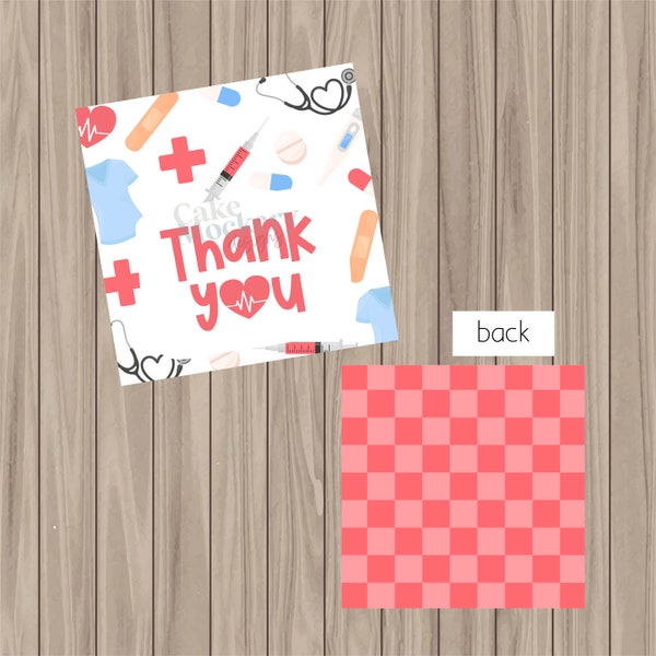 Pre-Printed PHYSICAL Tag - Thank You - 2" Square