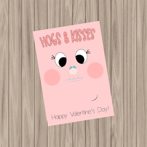 Printable Cookie Card - Hogs and Kisses - 3.5"x5" - Etsy