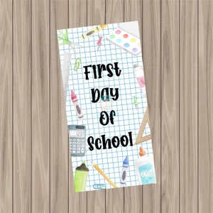 Printable Tag - First Day of School - 1.5&quot;x3&quot;