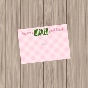 Kekskarte zum Ausdrucken - Wicked Good Friend - 3.5"x5"