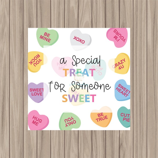 Printable Tag - Conversation Hearts - 2" Square