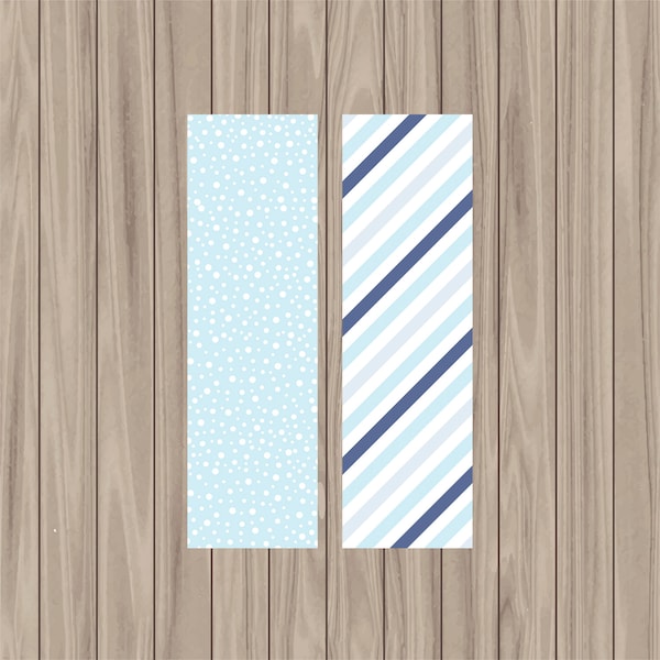 Pre-Printed PHYSICAL Reversible Box Backer - Winter Snow/Stripe - 10"x3"