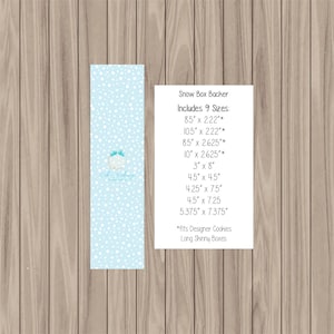 Printable Box/Bag Backer - Snow - 9 sizes