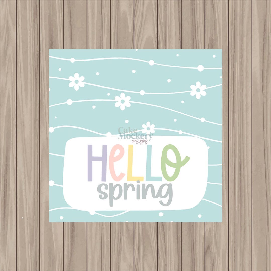 Printable Tag - Hello Spring Blue - 2