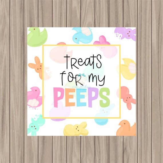 Printable Tag Treats for My Peeps 2 Square - Etsy