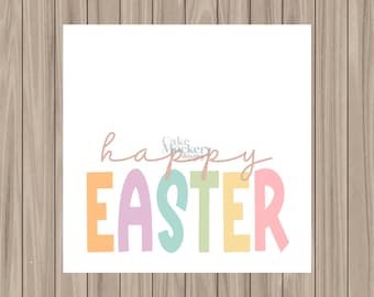 Printable Tag - Happy Easter - 2" Square
