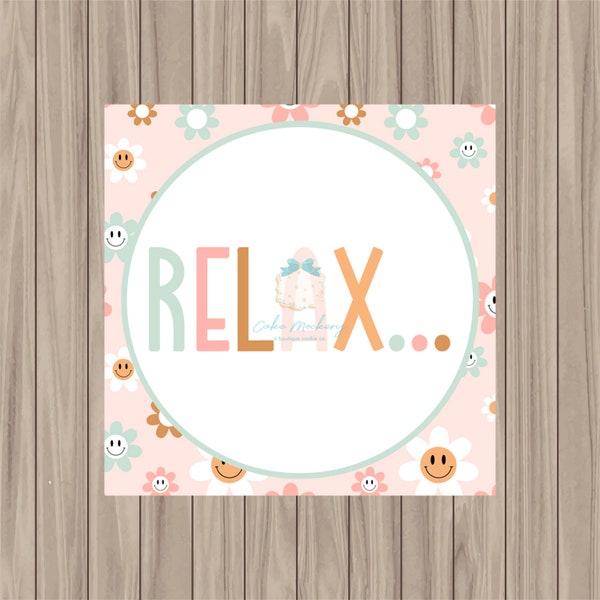 Printable Tag - Relax - 2" Tag