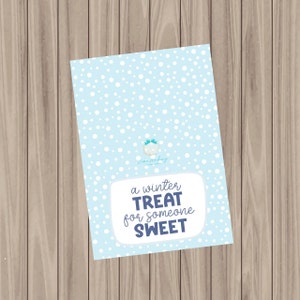 Afdrukbare Cookie Card - Wintertraktatie voor iemand lief - 3,5"x5"