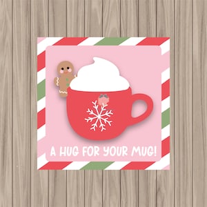 Étiquette imprimable - Mug Hugger à rayures multiples - Carré de 2"