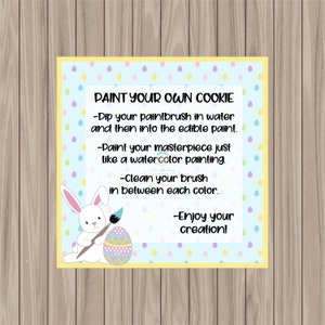 Carta per biscotti stampabile - Dipingi i tuoi biscotti pasquali - 3,25"