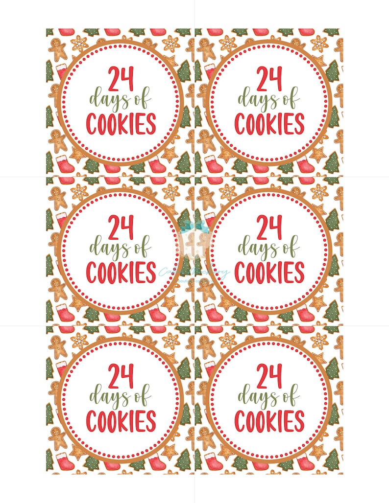 Printable Advent Calendar Tag and Countdown - Etsy