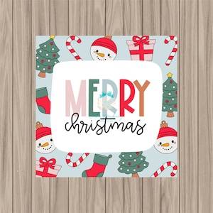 Printable Tag - Merry Christmas - 5,5 cm breit