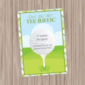 Afdrukbare Cookie Card - Papa, je bent TEE-RIFFIC - 3,5"x5"